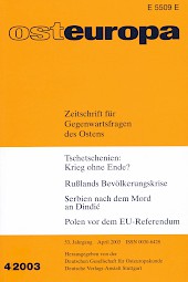 Titelbild Osteuropa 4/2003