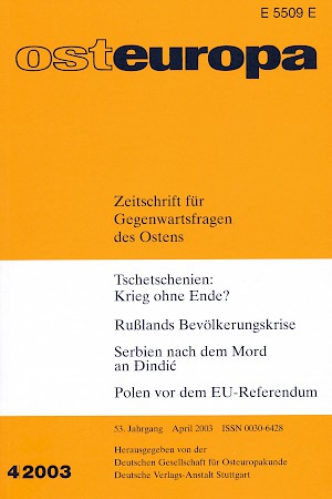 Titelbild Osteuropa 4/2003