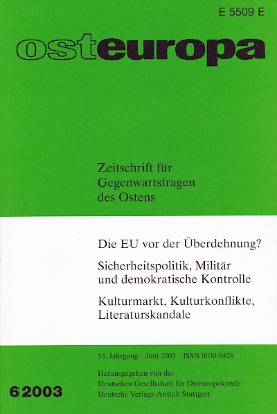 Titelbild Osteuropa 6/2003