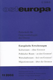 Titelbild Osteuropa 11/2003