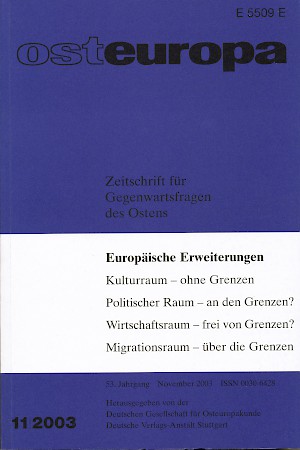 Titelbild Osteuropa 11/2003