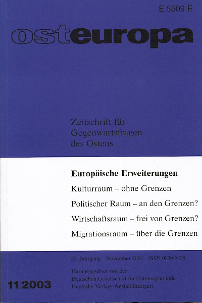 Titelbild Osteuropa 11/2003