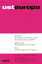 Titelbild Osteuropa 1/2004