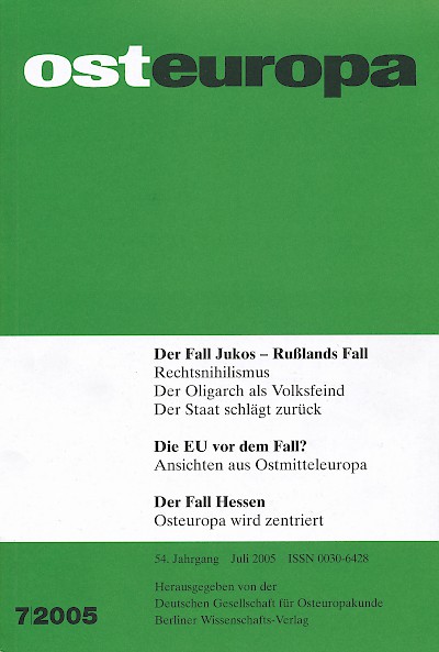 Titelbild Osteuropa 7/2005