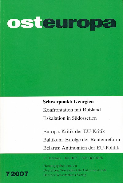 Titelbild Osteuropa 7/2007