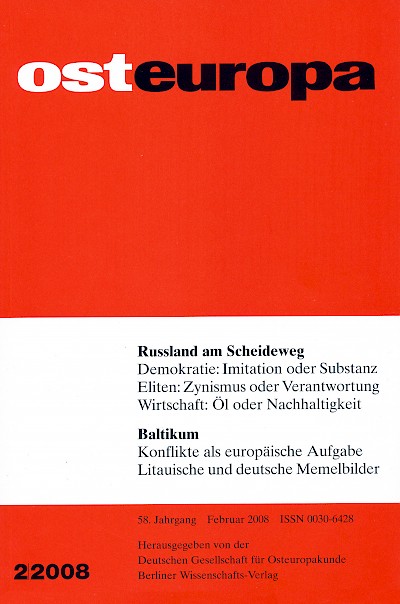 Titelbild Osteuropa 2/2008