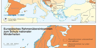 Karte: Europäische Minderheitenschutzabkommen