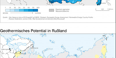 Karte: Wasserpotential und Geothermisches Potential