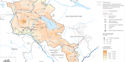 Karte: Armenien: Physische Übersicht