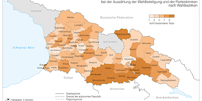 Karte: Georgien: Wahlfälschungen Parlamentswahlen 2024