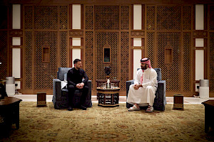 Volodymyr Zelens'kyj zu Besuch bei Mohammed bin Salman bin Abdulaziz Al Saud, Kronprinz von Saudi-Arabien, 27.3.2026
