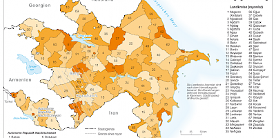 Karte: Aserbaidschan: Verwaltungsgliederung